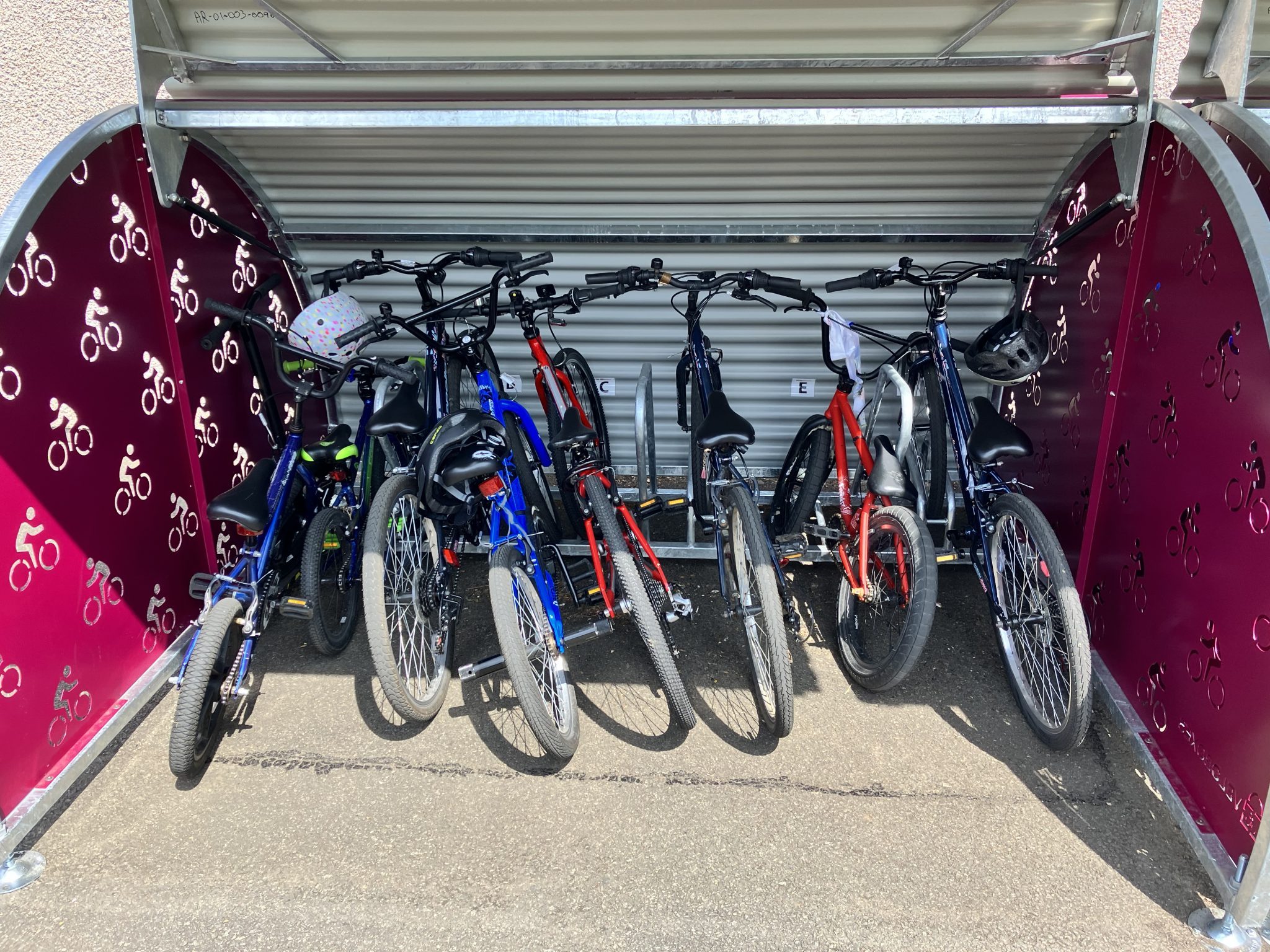 Bikes in VeloBox Braehead Primary School